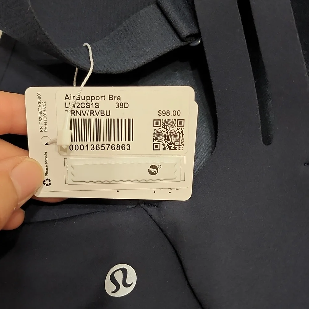 NEW Lululemon Air Support Bra - Navy blue - Picture 9 of 9